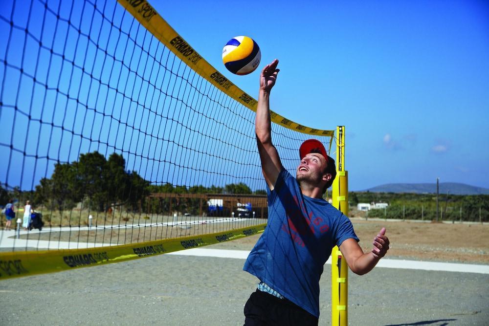 Elissa Adults-Only Lifestyle Beach Resort Kallithéa Екстериор снимка A player serves the ball